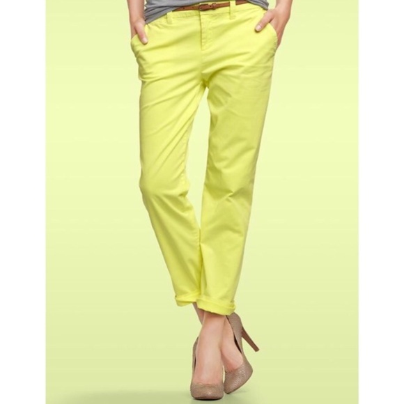 GAP Pants - 🖤4/30🖤  Neon Yellow Gap Khakis